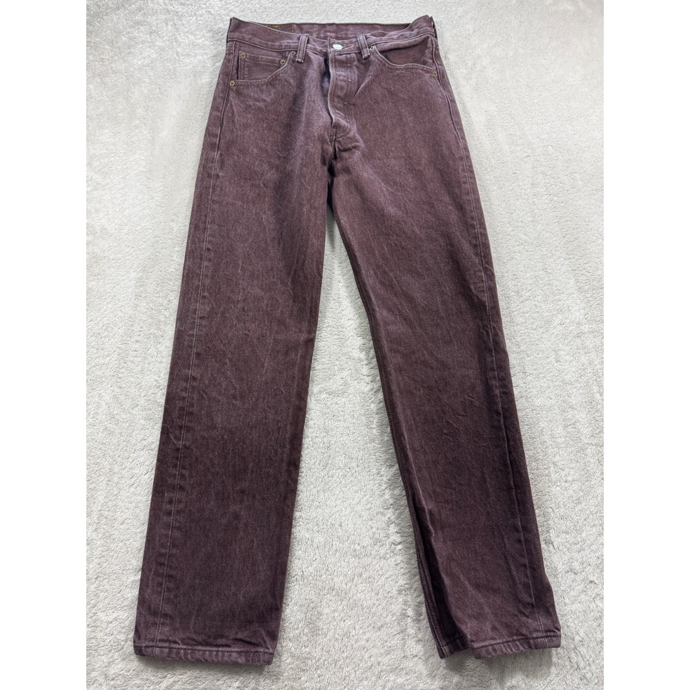 Levi's Mens 501XX Button Fly Straight Leg‎ Brown Jeans 30x32 Meas: 28x29.5
